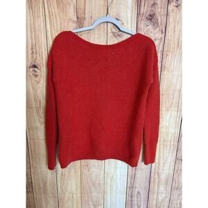 Banana Republic Boat Neck Mohair Blend Sweater Rust Orange Color Women's Size M